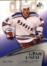 2003-04 SP Game Used #123 Fedor Tyutin RC NEW YORK RANGERS SERIAL #81/600 ROOKIE