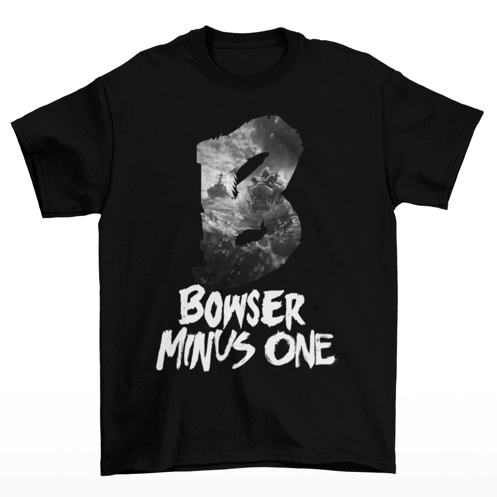 Bowser Minus One T-Shirt Unisex Funny Cotton Adult Mario Godzilla King Kong New