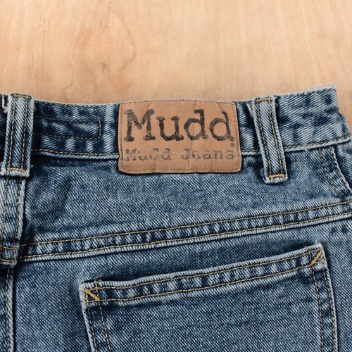 vtg 90s y2k MUDD patchwork star denim jean mini skirt YOUTH GIRLS sz 12 tag - Picture 5 of 6