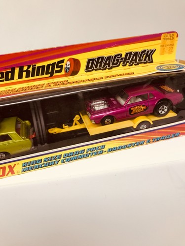 MATCHBOX SPEED KINGS DRAG PACK K-28 MERCURY COMMUTER - DRAGSTER & TRAILER M579 - Picture 3 of 8