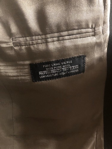 Saville Row Men's 2 Button Suit Size 42 Regular 36 x 30 Brown Pleated Front Wool - 第 4/6 張圖片