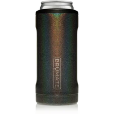 New Brumate Hopsulator Slim Can Insulated Cooler Holder Glitter Charcoal