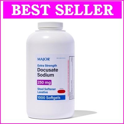 Effective Laxative for Adults and Kids - Extra Strength Docusate Sodium Softgels