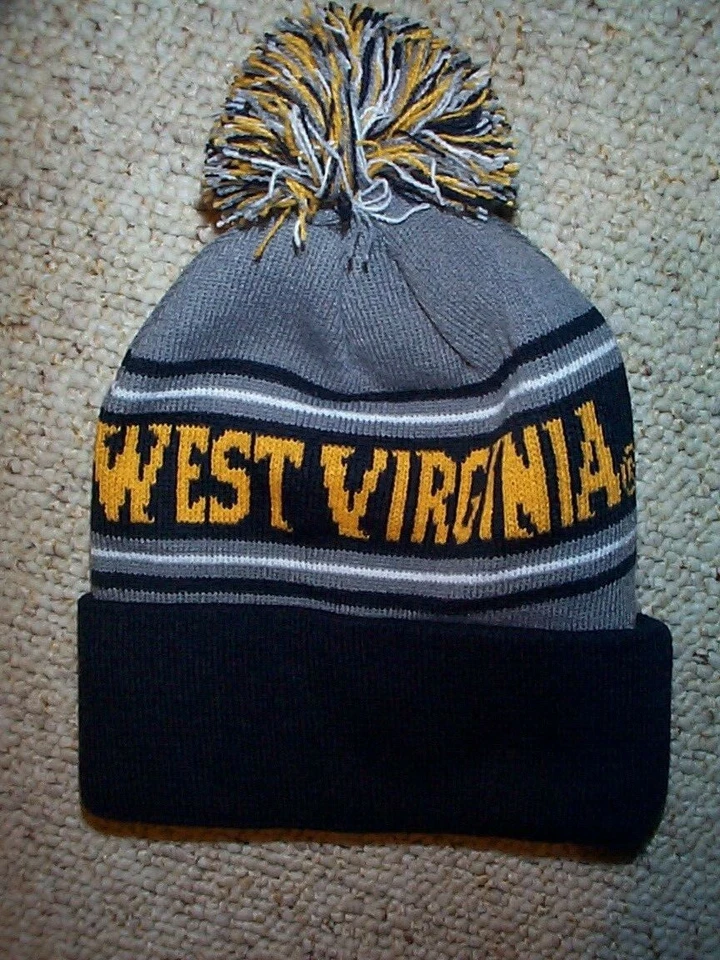 ($28) West Virginia Mountaineers Jersey Tejido Invierno Sombrero Gorra Adulto HOMBRE/HOMBRE Foto 2 de 3