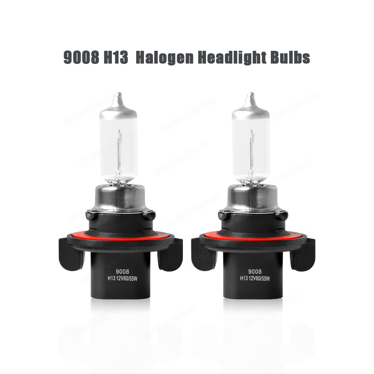2x H13/9008 Halogen 60/55W 12V Low/High Beam Car/Truck/Semi Headlight Bulb 3400K