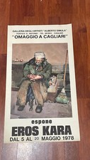 GALLERIA DEGLI ARTISTI OMAGGIO A CAGLIARI LOCANDINA ESPOSIZIONE EROS KARA 1978