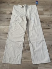 Cherokee Workwear Scrub Unisex Size XS Khaki Drawstring Cargo Pants