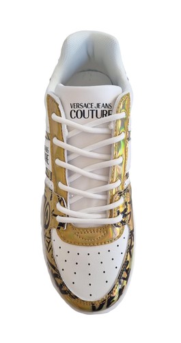 Versace Jeans Couture women's sneakers shoes mayassa 75VA3SJ7 white-gold - Picture 4 of 7