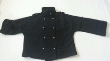 Women's Love Label Wool Blend Jacket 3/4 Roll Sleeve Black Color Size 14 Bnwot