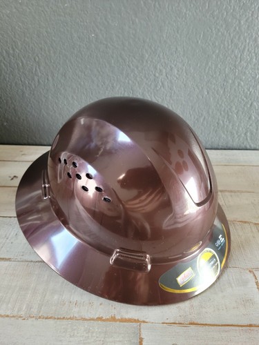 HDPE Dark Tan Full Brim Hard Hat with Fas-trac Suspension - Picture 6 of 10