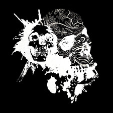 Camiseta ROBERT GRAHAM Para Hombres CRANIO Estampado Gráfico Calavera Algodón Cuello Redondo M