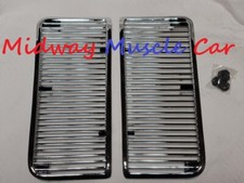 Ss Hood Louvers Inserts Set Pair  68 69 Chevy Chevelle El Camino Ss396