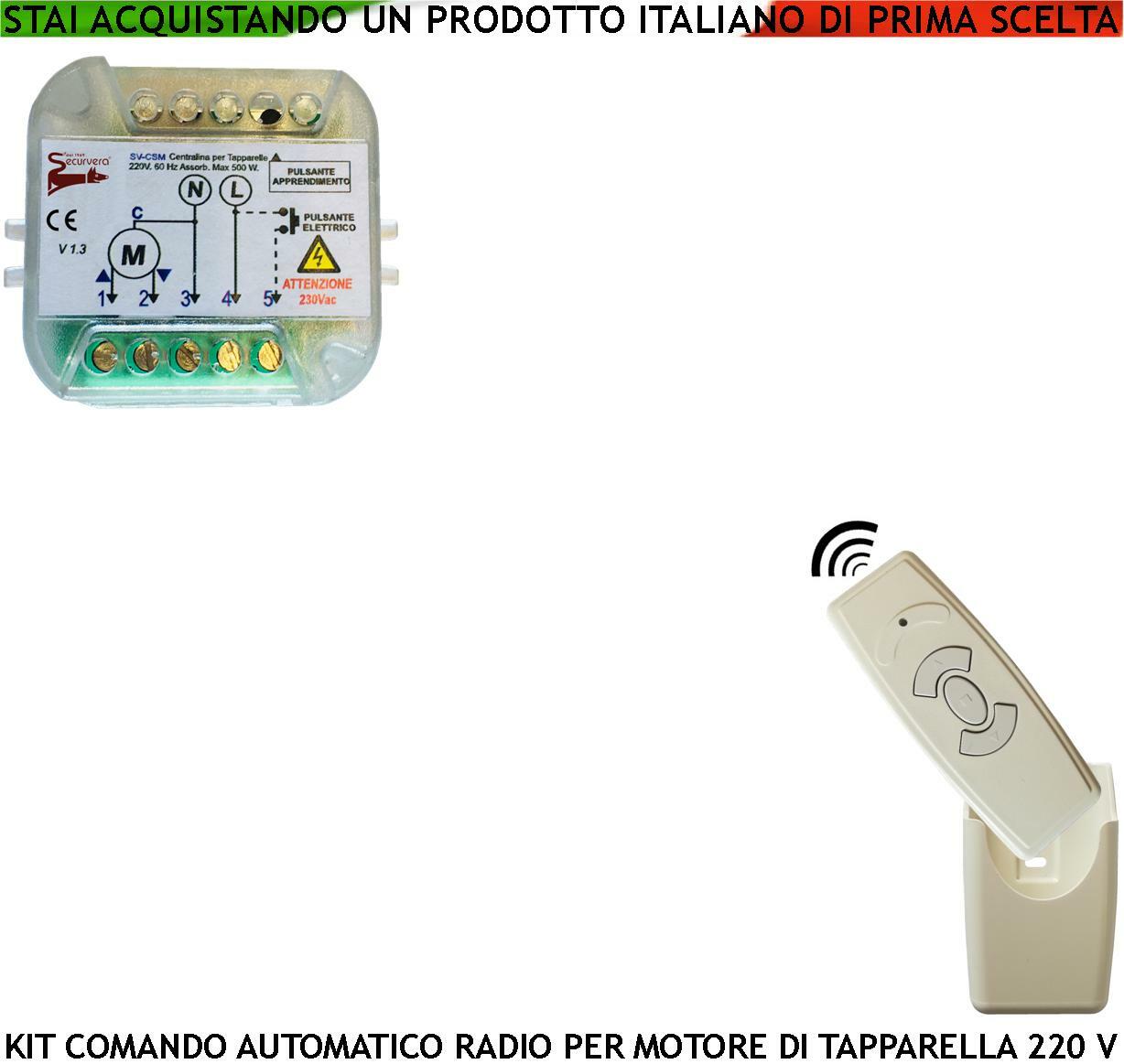Controllo Radio Tapparelle 433,92 MHz 220V - Sicurezza e Comfort