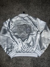 Las Vegas Raiders Silver Rhinestones Jacket Nfl Team Apparel Women's S
