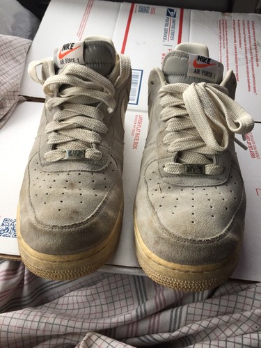 Nike Air Force 1 AF1 ‘82 488298-029 Rare Gray Suede Mens Size 12.5 - Picture 1 of 10