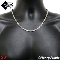 18-40"MEN Stainless Steel 3/4/5/6/8mm Silver Miami Cuban Curb Chain Necklace*155 4
