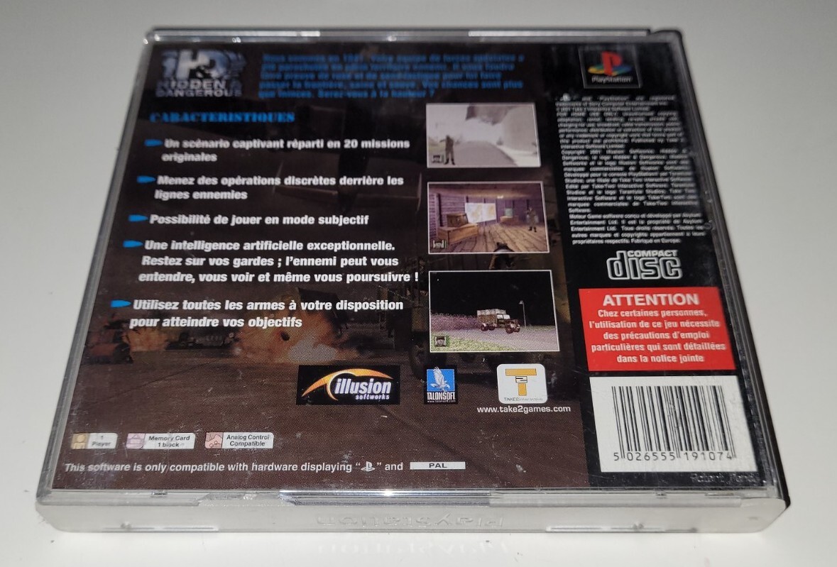 Hidden And Dangerous Sur PS1 - Neuf Sous Blister - Version Française PAL