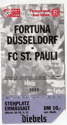 Billet D'entrée Bundesliga - Hansa Rostock Vs Fortuna Düsseldorf - Saison 1996/97