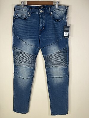 $219 True Religion ROCCO MOTO STITCH Relaxed SKINNY JEAN 107335 sz