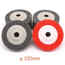 φ100mm Nylon Fiber Wheel Polish Buffing Pad Grinding Abrasive Disc Hole Dia 16mm