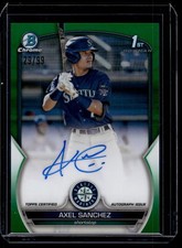 Axel Sanchez 2023 Bowman Chrome 1st Green Refractor Auto Card /99 #CPA-AS