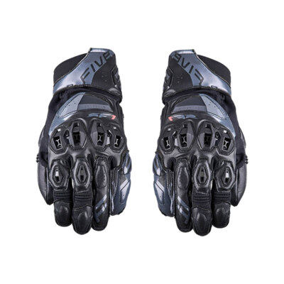 FIVE SF1 EVO Summer Motorcycle Racing Gloves Black Dark Grey Leather