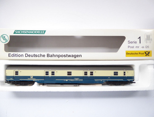 Sachsenmodelle   Post mr-a /26 Bahnpostwagen -  H0 1:87 OVP # 1824 | Zustand: Gebraucht