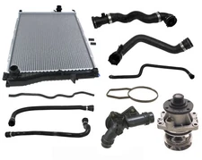Radiator & Radiator Hoses Water Pump Thermostat Repair Kit For BMW E39 525i 528i
