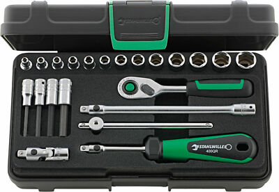 Stahlwille SOCKET SET 1/4'' 96011113 Set with  22 Psc. 40/44/17/5 KN