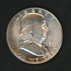 United States 1958 Franklin Half Dollar Brilliant Uncirculated Coin