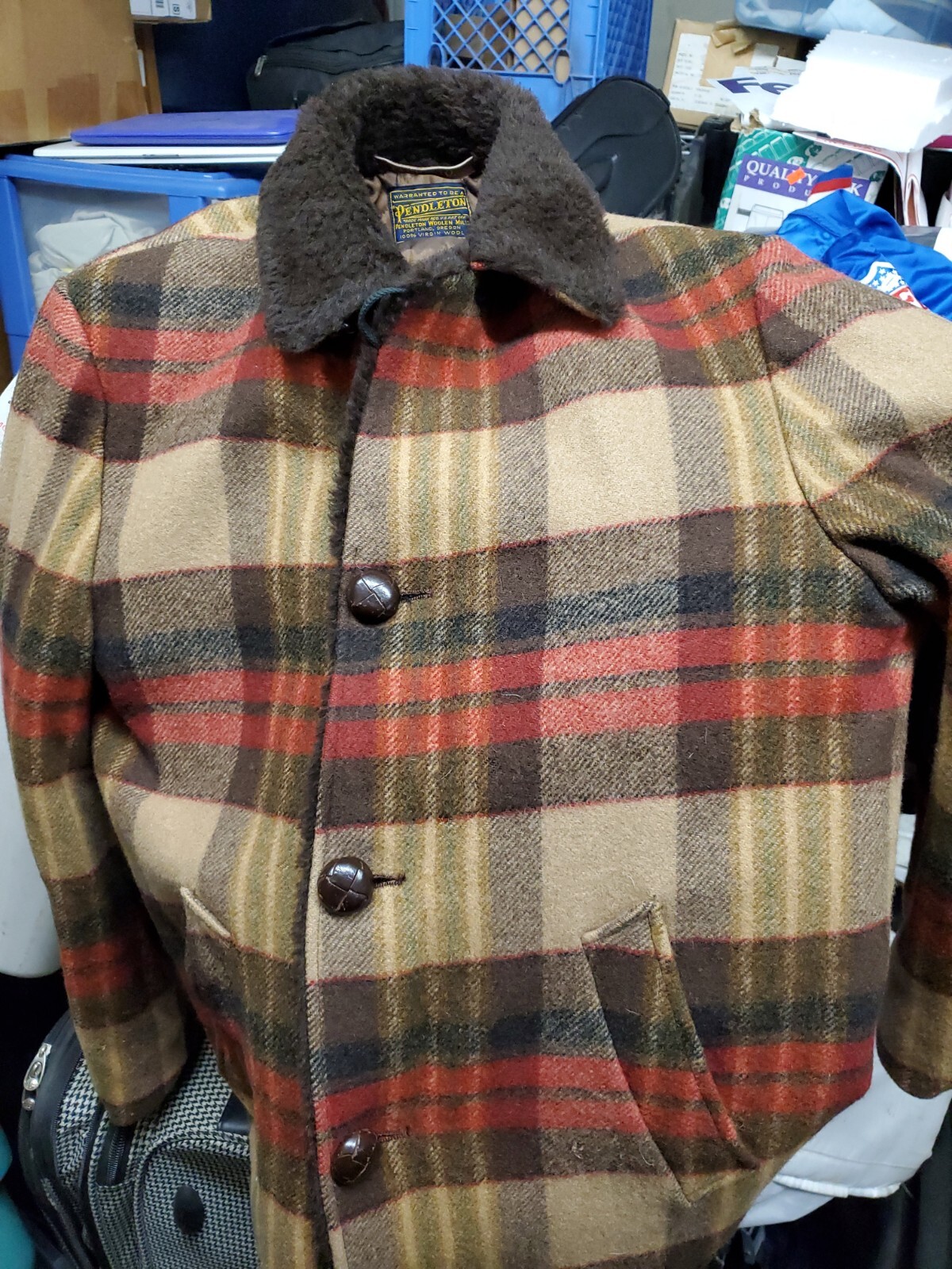 Pendleton Wool Coat, 100% Virgin Wool - image 1