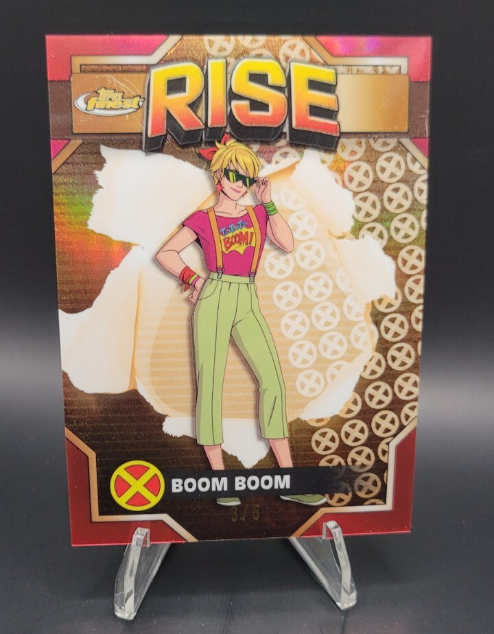 2025 Topps Finest X-Men '97 Boom Boom Red Refractor Common #30 3/5