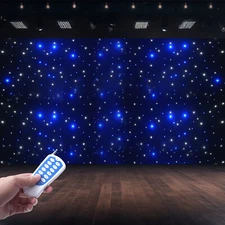 LED Star Stage Backdrop - 20x10FT LED Star Curtain Background Starry Sky DMX512