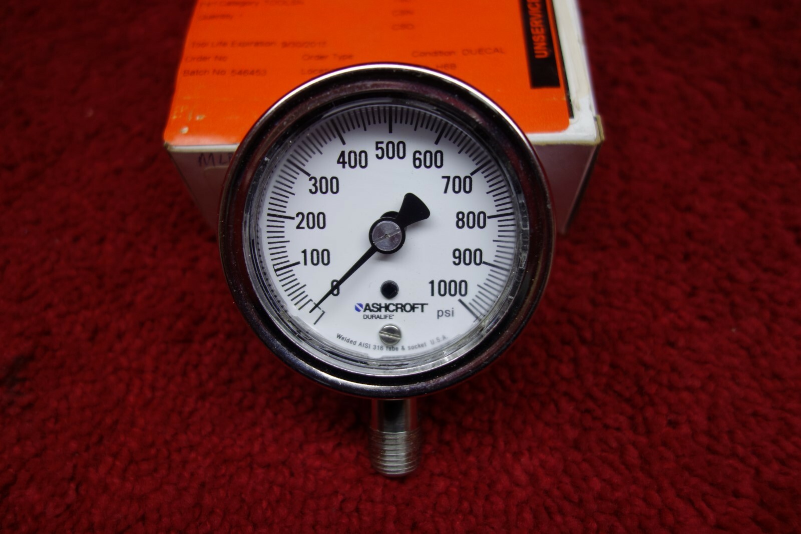 Ashcroft Duralife Pressure Gauge PSI 1000 PN 94230 eBay