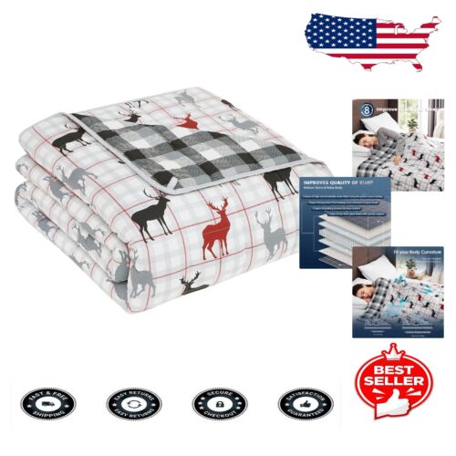 Lightweight Weighted Blanket 48"x72" - Perfect for Travel, Napping & Relaxation