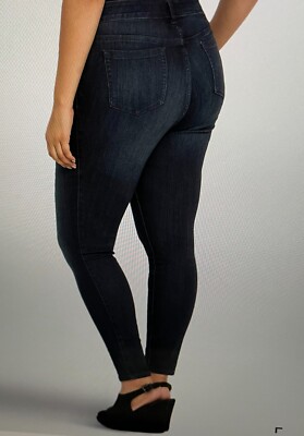 Torrid Premium Stretch Sky High Skinny Zip Up Jeans Dark Wash Size 20R