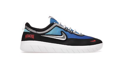 Nike SB Nyjah Free 2 PRM Lt Photo Blue Mtllc Silver Discounted (825) Men's Shoes