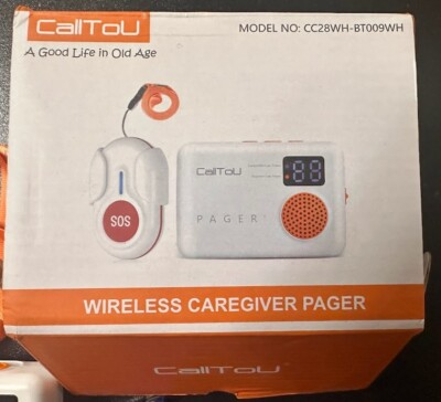 CallToU Caregiver Pager Wireless Call Button 1000FT for Elderly Monitoring Note2