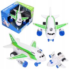 Passenger Plane Toy Lights Sounds Friction Drive Kids Gift 5368