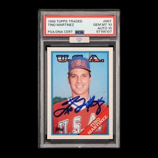 1988 Topps Tino Martinez Auto PSA 10/10 MBA!