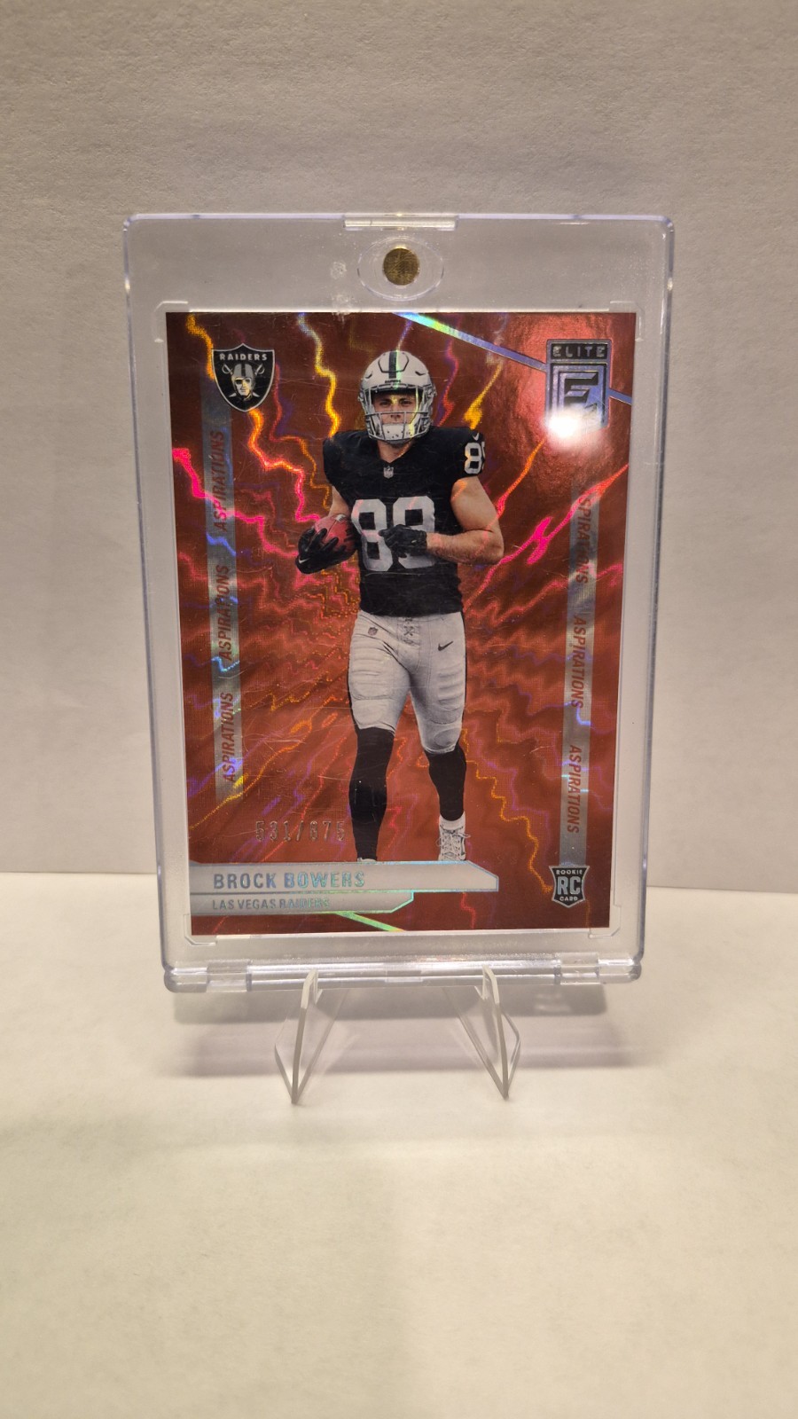 2024 Panini Donruss Elite -Brock Bowers #162 Aspirations Shimmer /875 (RC)