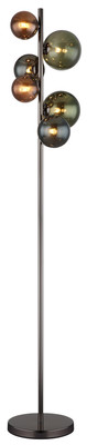 GLOBO Lighting Stehleuchte RIHA LBH 28.50x26.50x155 cm grau Stehlampe