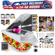 R&uuml;K 22-in-1 Vegetable Chopper Slicer Mandoline with 11 Blades, Egg Separator