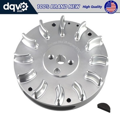 Silver Billet Flywheel Aluminum 28 Degree For Predator 79cc Go Kart Mini Bike
