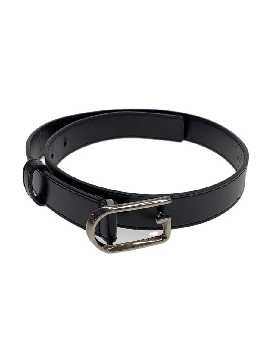 GUCCI Black Plain Leather Belt for Women Size 65 26-image