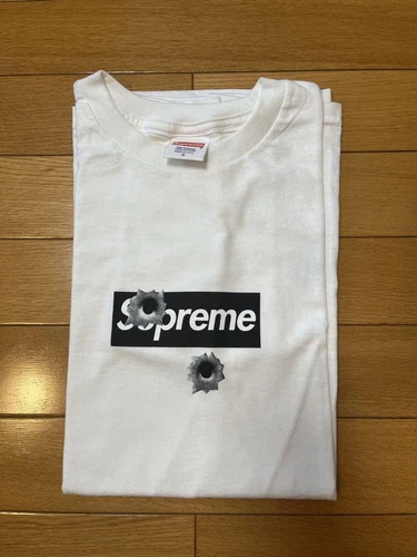 T shirt Supreme Bullet Box Logo Shibuya Opening blanc taille S édition limitée