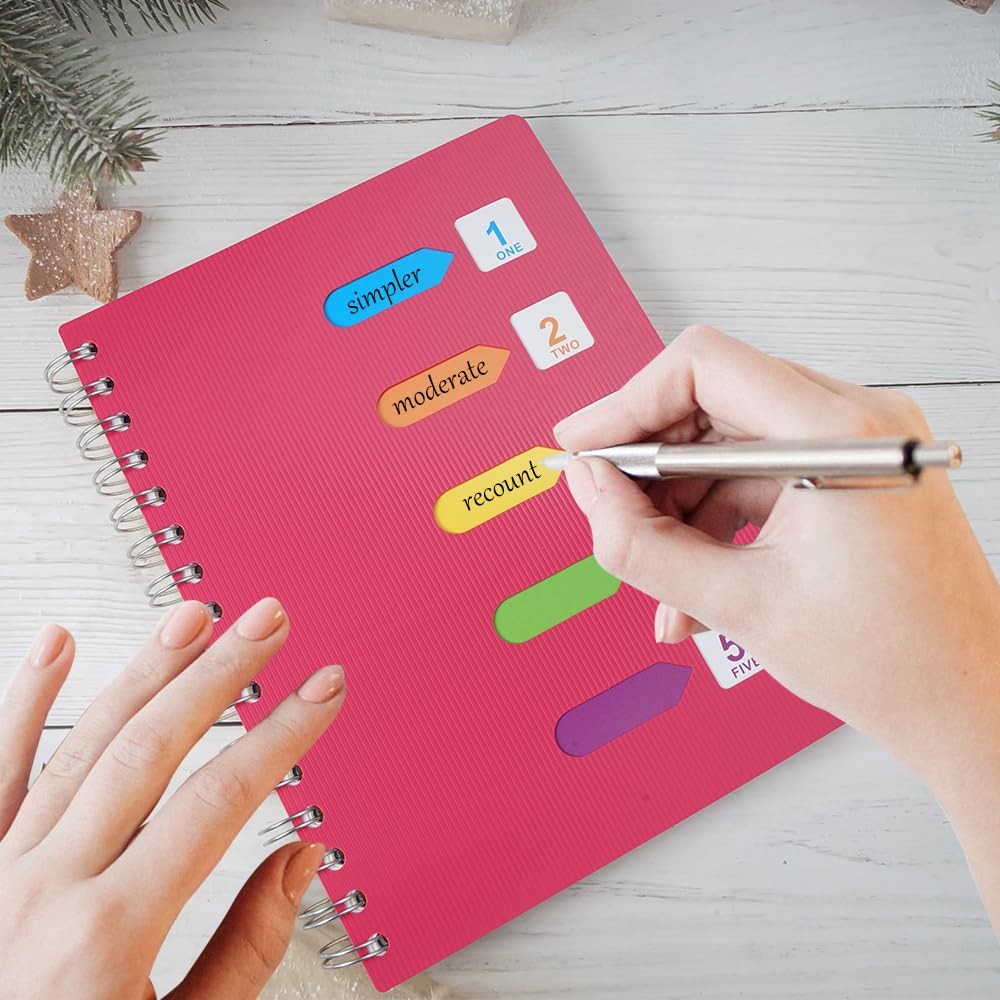 Carnet spirale A5 cahier avec intercalaire de séparateur pour bloc-notes
