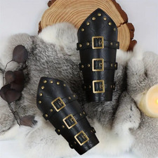 Pair of Bracers   Viking Medieval Arm Guards for Renaissance Fair  Cosplay