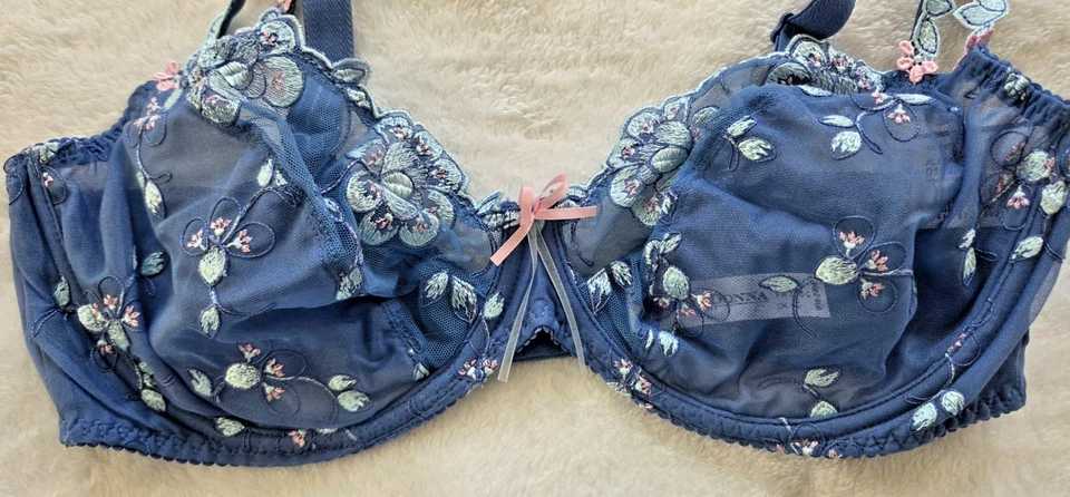 PRIMA DONNA Alexandrie Cornflower Blue Underwire Bra UK Size 40C NWT - Imagem 4 de 4