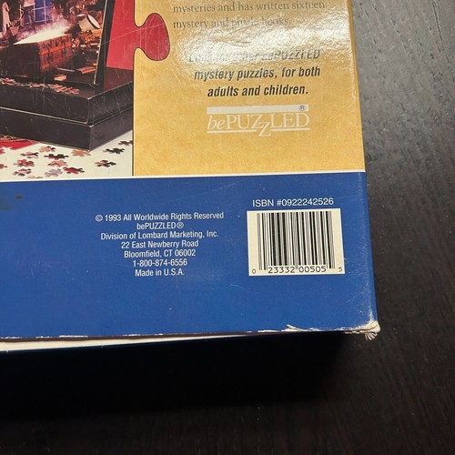 "Last Chill and Testament" Mystery Book & Jigsaw Puzzle.1993 BePuzzled - Picture 5 of 7